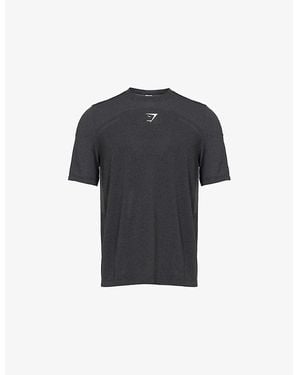 GYMSHARK Lightweight Seamless Short-Sleeves Woven T-Shirt - Black