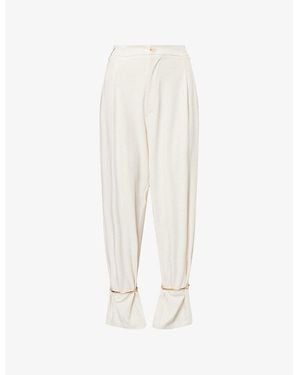DARKPARK Phebe Cuffed Stretch-Woven Pants - White