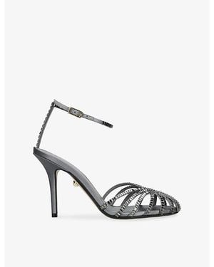 ALEVI Penelope 95 Heeled Satin Court Shoes - White