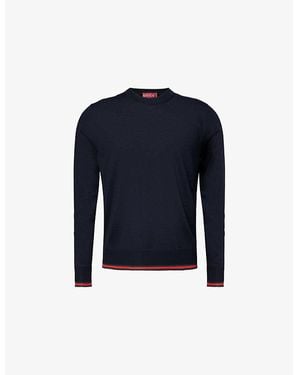 Gucci Ink Crewneck Regular-Fit Wool Jumper - Blue