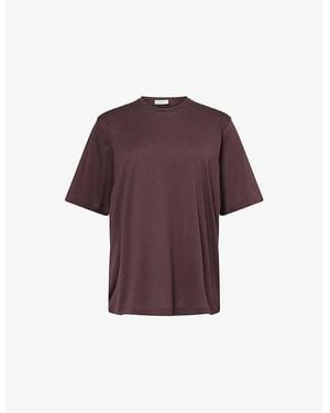 Frankie Shop Harper Relaxed-Fit Cotton-Jersey T-Shirt - Purple