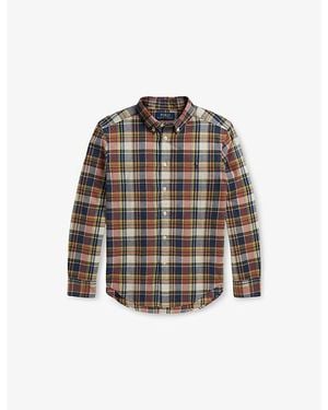 Polo Ralph Lauren Boys' Checked Logo-Embroidered Cotton Sport Shirt - Multicolour