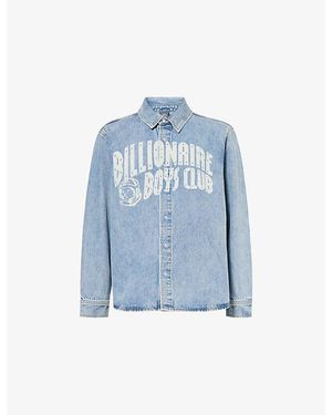 BBCICECREAM Faded Logo Long-Sleeve Denim Shirt - Blue