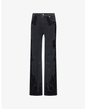 Veronica Beard Crosbie Wide-Leg Stretch-Denim Blend Jeans - Blue