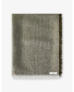 JOSEPH Oversized Linen-Blend Scarf 140Cm X 140Cm - Green