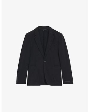 BOSS Beckham X Slim-Fit Single-Breasted Cotton-Silk Blend Jacket - Blue