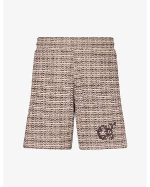 Only the Blind Como Brand-Embroidered Cotton-Blend Shorts - Natural