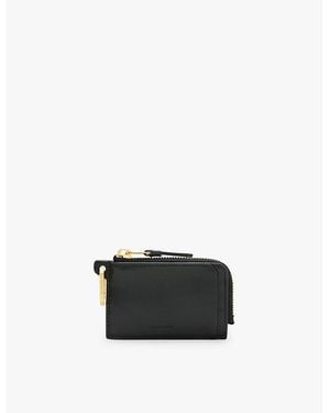 AllSaints Remy Logo-Debossed Square Leather Wallet - Black