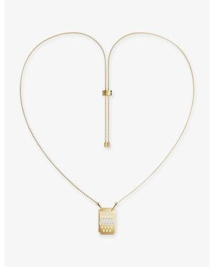 Apm Monaco Les Gouttelettes 18Ct-Plated Alloy And Cubic Zirconia Necklace - White