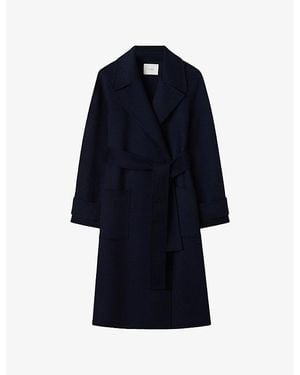 JOSEPH Arlina Double-Faced Wool And Cashmere Coat - Blue