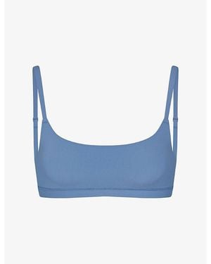 Skims Fits Everybody Scoop Jersey Bralette - Blue