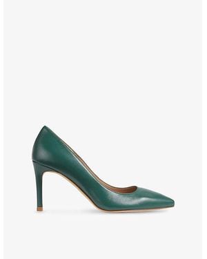 LK Bennett Floret Pointed-Toe Patent-Leather Heeled Courts - Green