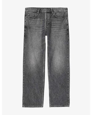 AllSaints Regular-Fit Straight-Leg Denim Jeans - Gray