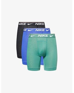 Nike Ultra Comfort Stretch-Jersey Boxer Briefs - Blue