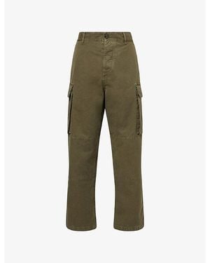 JW Anderson Wide-Leg Cargo Cotton Trousers - Green