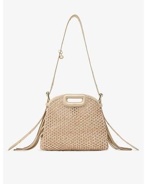 Maje Miss M Mini Net Shoulder Bag - Natural