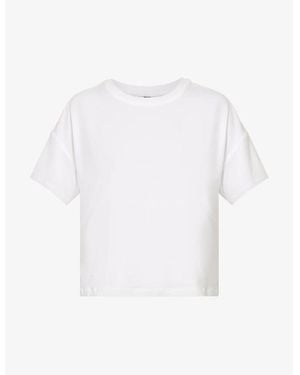 Vuori Energy Boxy-Fit Stretch-Jersey T-Shirt - White