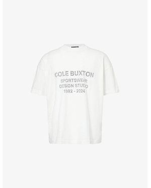 Cole Buxton Inside Out Round-Neck Relaxed-Fit Cotton-Jersey T-Shirt - White