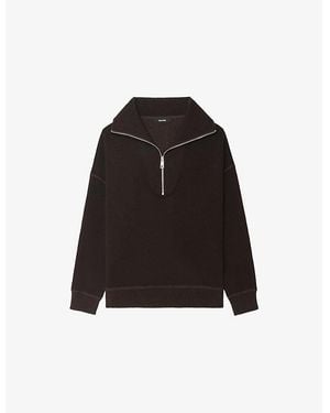 Zadig & Voltaire Rhinestone-Embellished Cotton-Blend Sweatshirt - Black