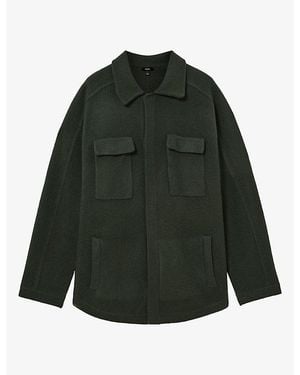 Reiss Banstead Flap-Pocket Wool Overshirt - Green