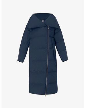Sweaty Betty Nimbus Cloud Longline Shell-Down Puffer Coat - Blue