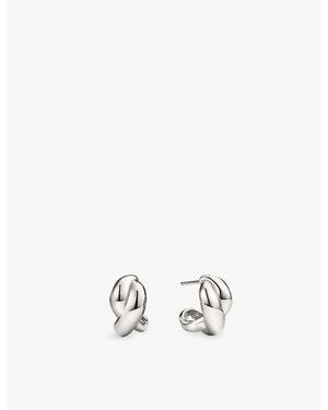 MEJURI Brioche 18Ct Vermeil Hoop Earrings - White