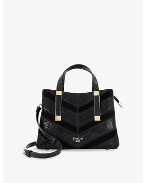 Dune Dinkydorry Mini Faux-Leather Tote Bag - Black