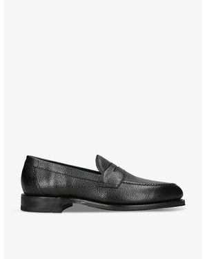 Loake Imperial Grained-Leather Loafers - Black