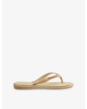 Havaianas Slim Square Rubber Flip-Flops - Natural