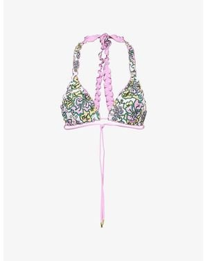 Heidi Klein Reversible Triangle Bikini Top - White