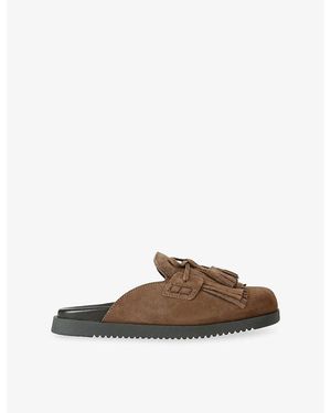 Steve Madden Maurea Suede Mules - Brown