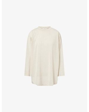 Atelier Ninety Five Relaxed-Fit Long-Sleeve Jersey Top - White