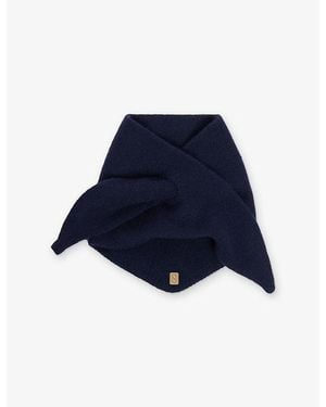 Sandro Stripe Wool And Cashmere Scarf - Blue