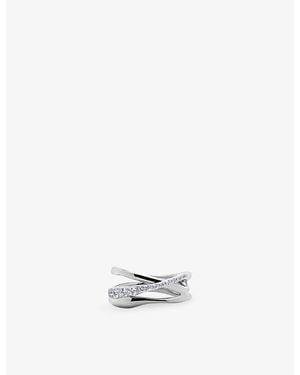 Monica Vinader Nura Pavé 18Ct Vermeil And Lab-Grown Diamond Ring - White