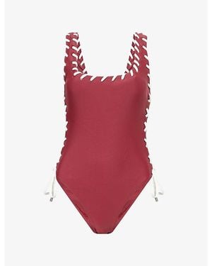 Jonathan Simkhai Dayton One Piece Swimsuit - Red