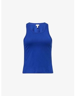 Skin Cathie Cotton-Jersey Top - Blue