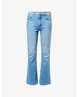 Mother The Weekender Fray Flared-Leg Denim Jeans - Blue