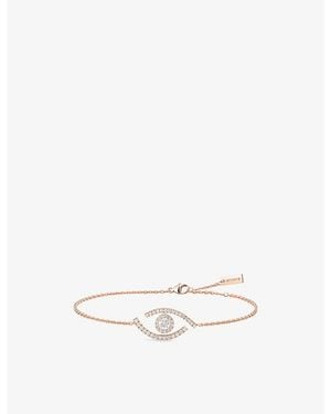 Messika Lucky Eye 18Ct Rose- And 0.22Ct Diamond Bracelet - White
