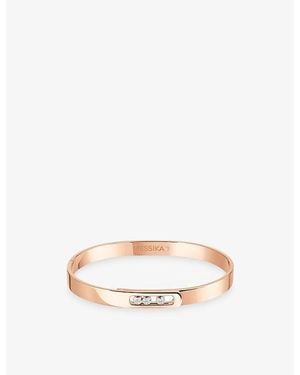 Messika Move Noa 18Ct And 0.15Ct Diamond Bangle Bracelet - Pink