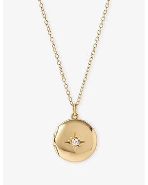Astley Clarke Biography Midi 18Ct- Plated Sterling- Locket Necklace - Metallic