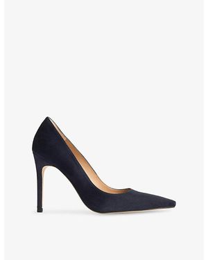 LK Bennett New Fern Suede Pointed-Toe Courts - Blue