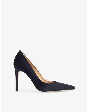 LK Bennett New Fern Suede Pointed-Toe Courts - Blue