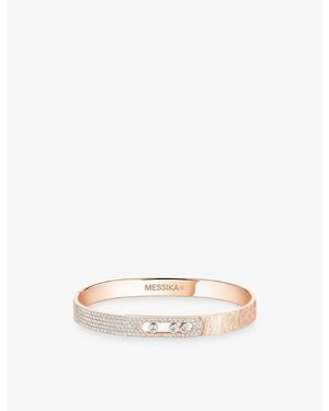 Messika Move Noa Ciselé Half Pavé 18Ct And 0.29Ct Diamond Bangle - Natural