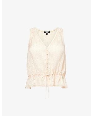PAIGE Maiden Sleeveless Silk Top - Natural