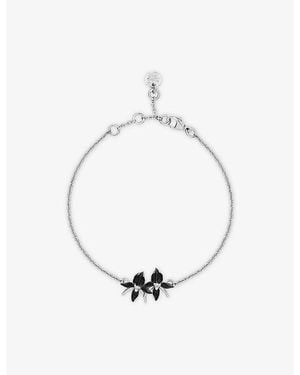 Shaun Leane Orchid Flower Sterling- And Diamond Bracelet - Metallic