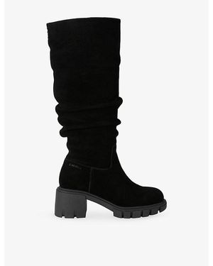 Carvela Kurt Geiger Ignite Suede Heeled Knee-High Boots - Black
