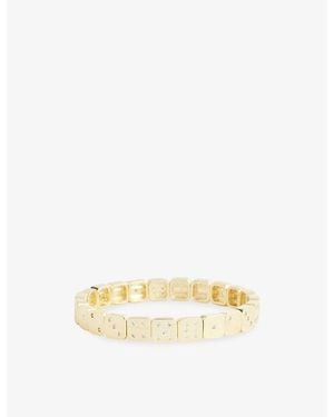 Lisa Gozlan The Dice 18Ct-Plated Brass And Cubic Zirconia Bracelet - Metallic