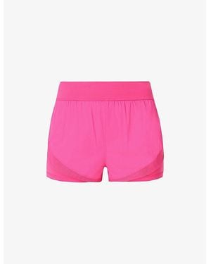 Sweaty Betty Tempo Run High-Rise Stretch-Woven Shorts - Pink