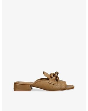 Pedro Garcia Enna Leather Mules - Natural