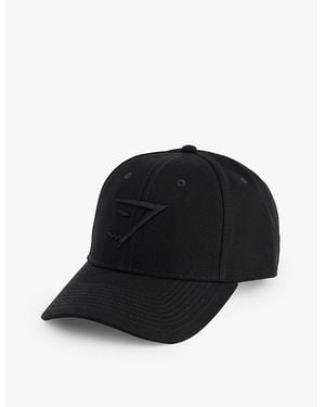GYMSHARK Logo-Embroidered Cotton Cap - Black